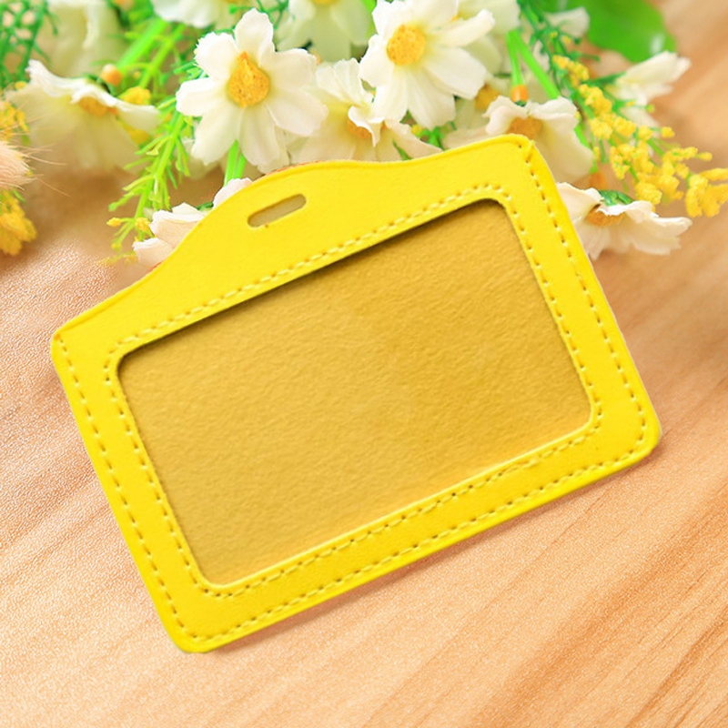 Combo 5 Bao da đựng thẻ ngang 5.4x8.5cm - thẻ đeo bằng da 1 mặt DA - NGANG