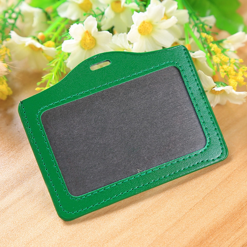 Combo 5 Bao da đựng thẻ ngang 5.4x8.5cm - thẻ đeo bằng da 1 mặt DA - NGANG