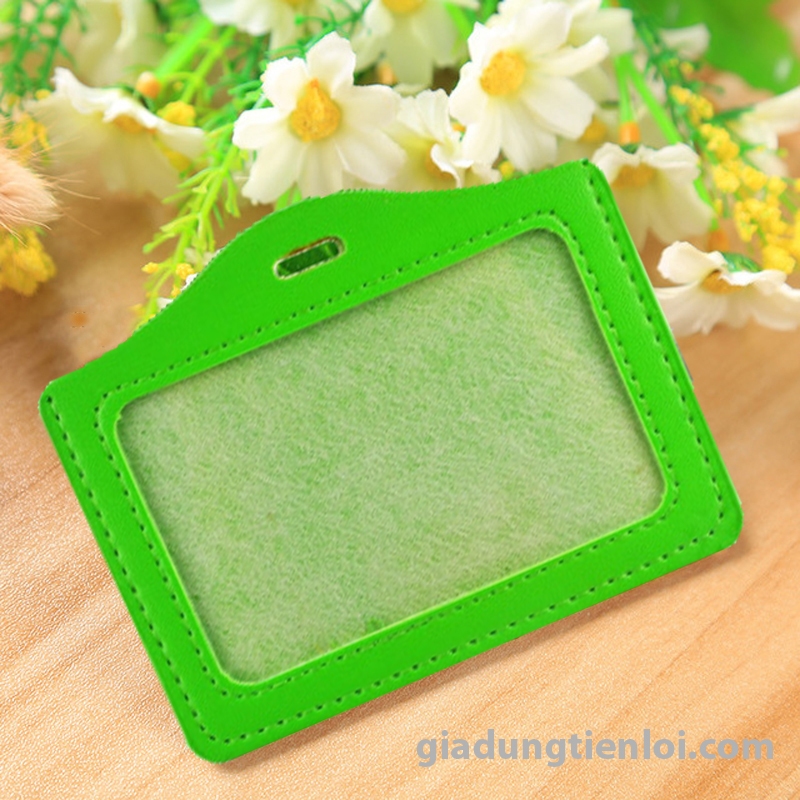 Combo 5 Bao da đựng thẻ ngang 5.4x8.5cm - thẻ đeo bằng da 1 mặt DA - NGANG