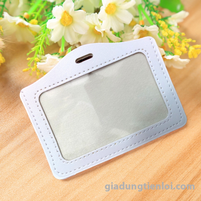 Combo 5 Bao da đựng thẻ ngang 5.4x8.5cm - thẻ đeo bằng da 1 mặt DA - NGANG