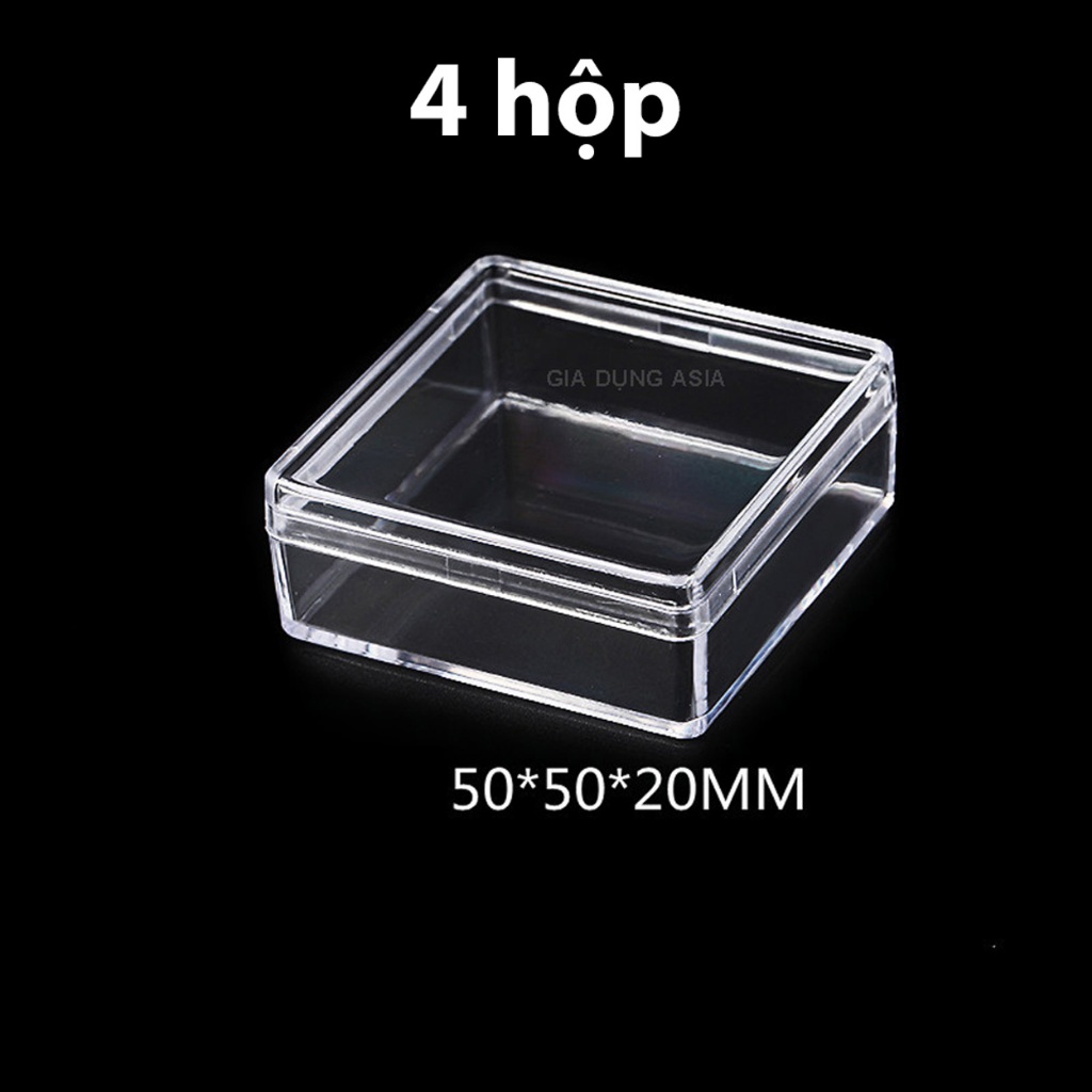 Combo 2/4 Hộp MICA trong suốt đựng trang sức,quà tặng, huy hiệu