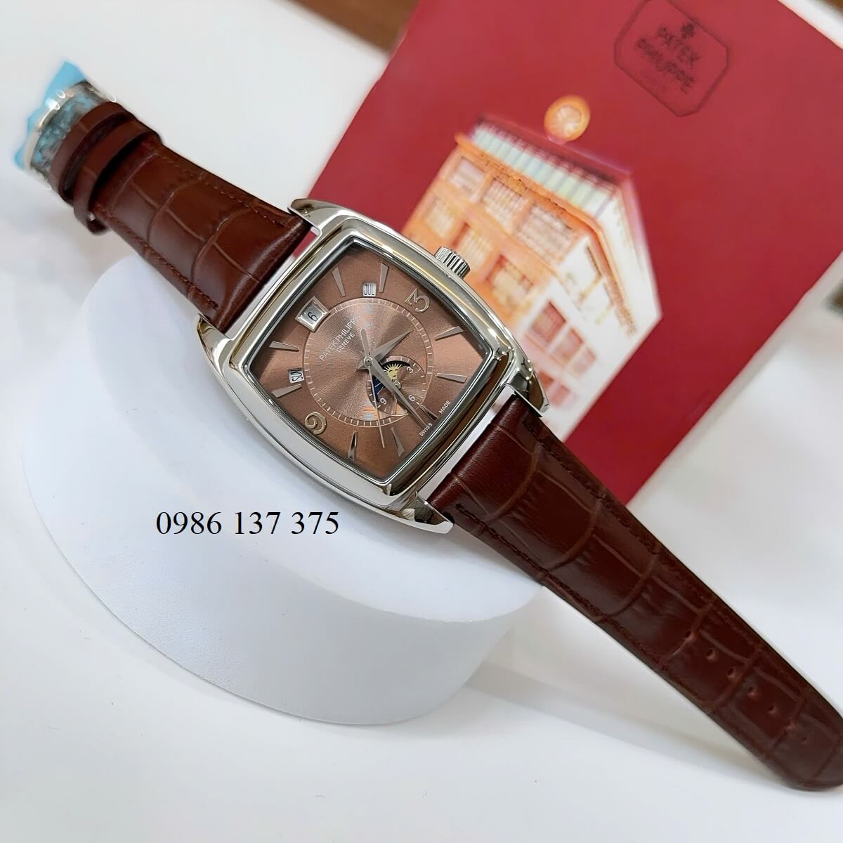 Đồng Hồ Nam Patek Philippe Gondolo Calendar 5135 Dây Da Nâu Mặt Nâu Vỏ Inox 38mm