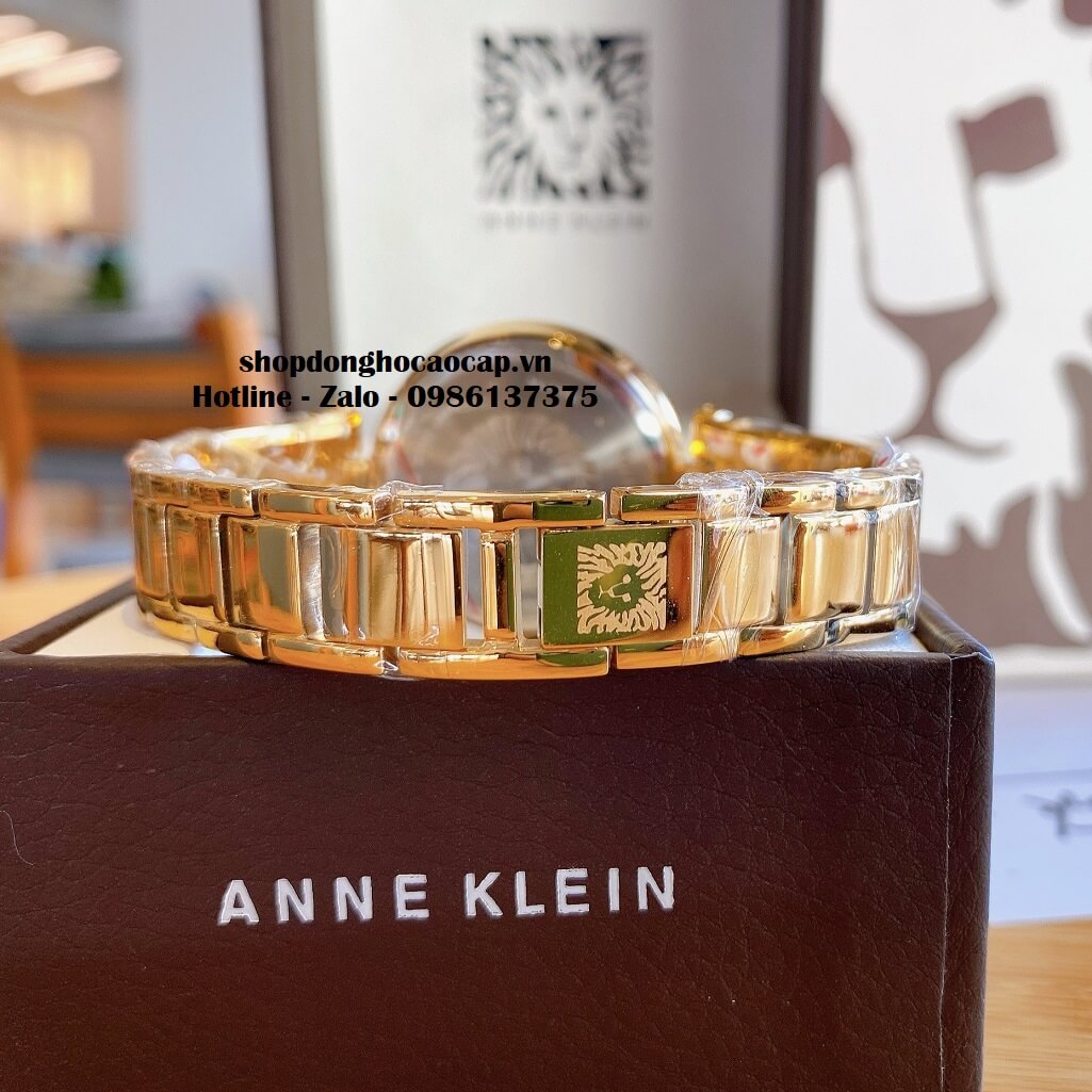 Đồng Hồ Nữ Anne Klein Đá Ceramic Màu Cánh Cam Vỏ Vàng Cao Cấp 34mm