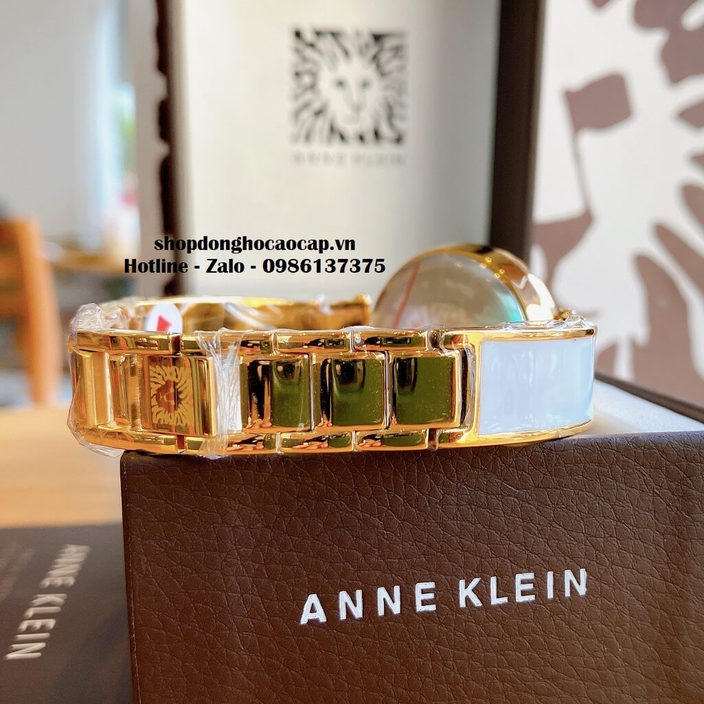 Đồng Hồ Nữ Anne Klein Đá Ceramic Đen Vỏ Vàng Cao Cấp 34mm