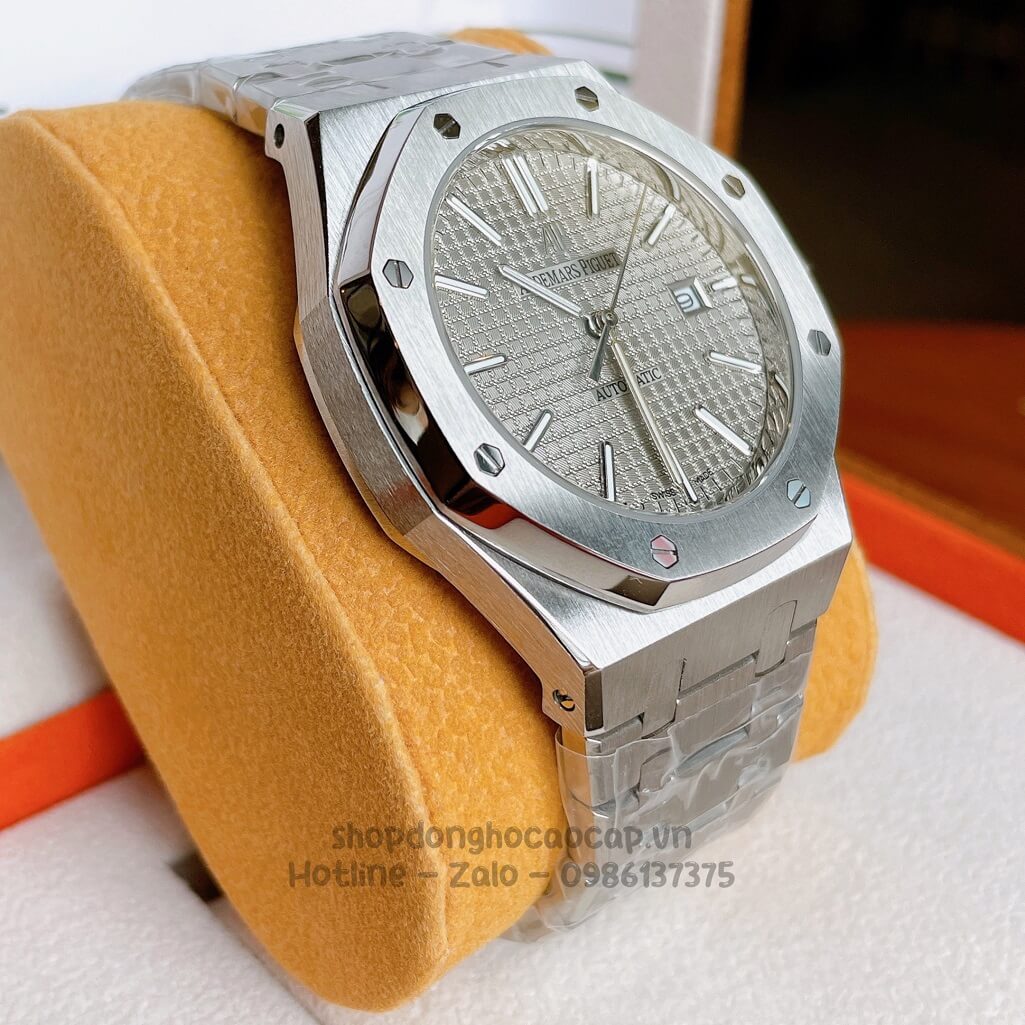 Đồng Hồ Audemars Piguet Royal Oak Automatic Dây Thép Bạc Mặt Xám 42mm