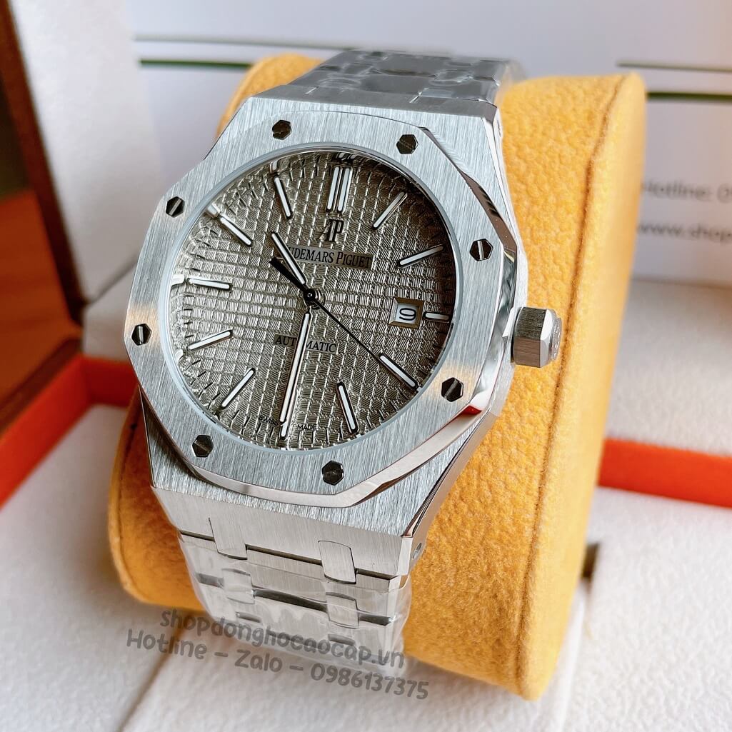 Đồng Hồ Audemars Piguet Royal Oak Automatic Dây Thép Bạc Mặt Xám 42mm