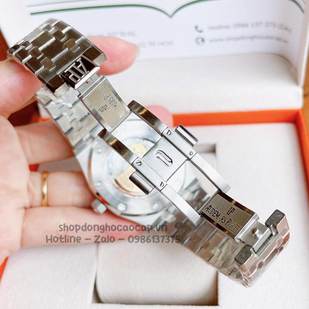 Đồng Hồ Audemars Piguet Royal Oak Automatic Dây Thép Silver Lộ Máy 42mm