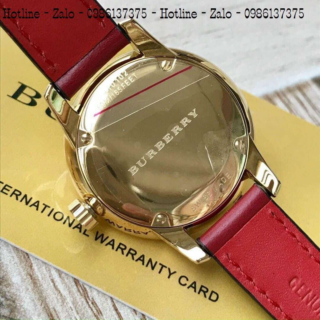 Đồng Hồ Burberry BU10102 Dây Da Đỏ Siêu Cấp Nữ 32mm