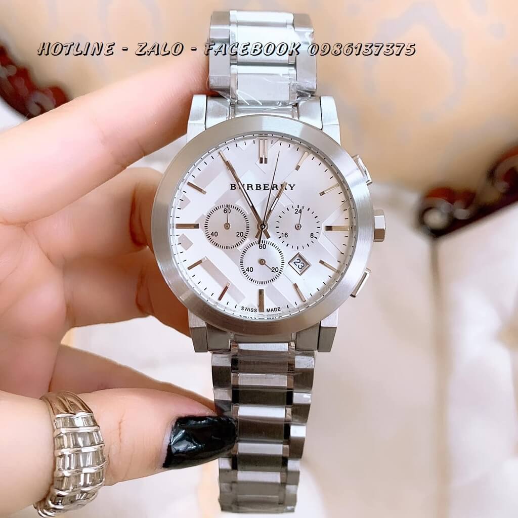 Đồng Hồ Burberry Nam Bạc 6 Kim 40mm – Shop Đồng Hồ Cao Cấp