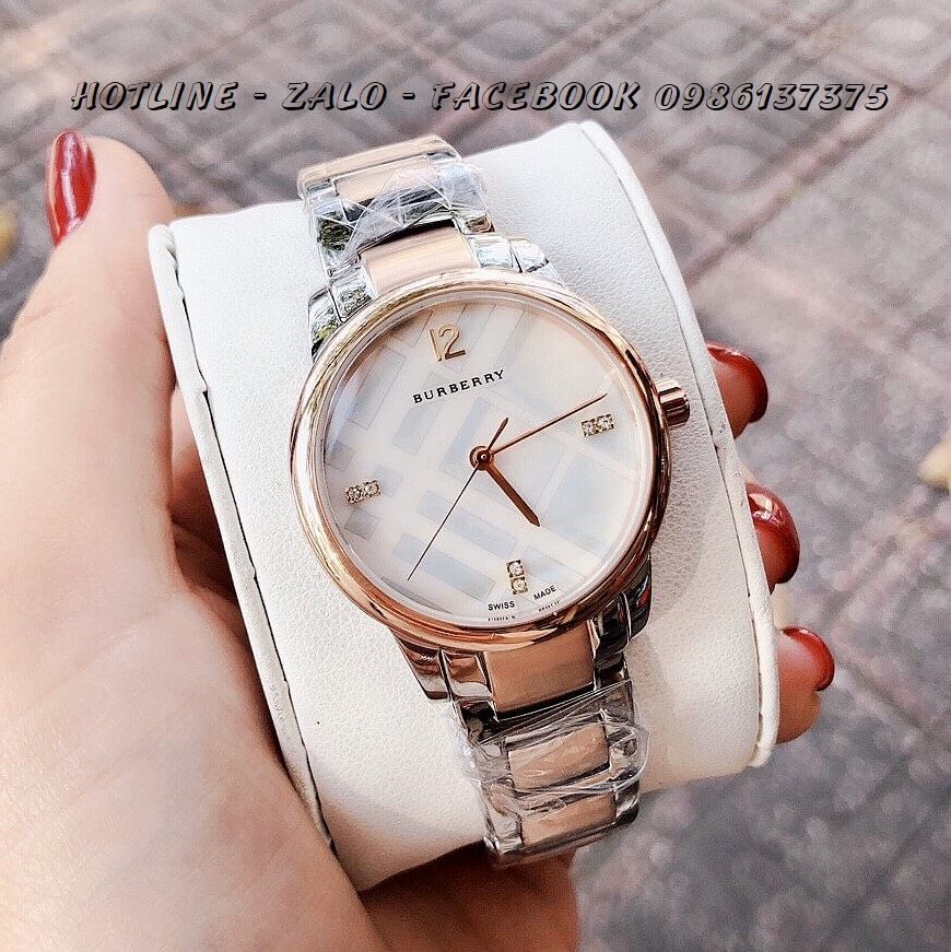 Đồng Hồ Burberry Nữ Demi Rose Gold 32mm Siêu Cấp