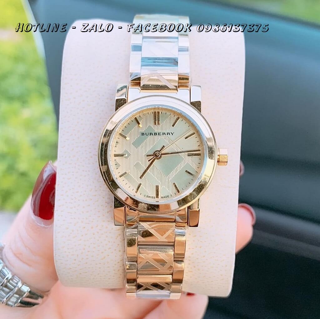 Đồng Hồ Burberry Nữ Vàng 28mm