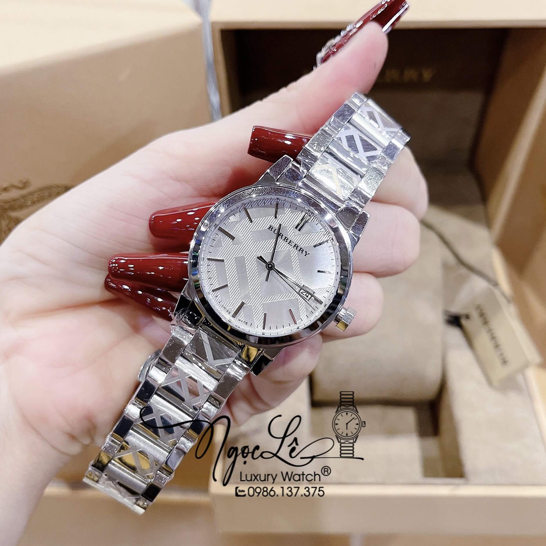 Đồng Hồ Nữ Burberry BU9144 The City Dây Kim Loại Silver Size 34mm