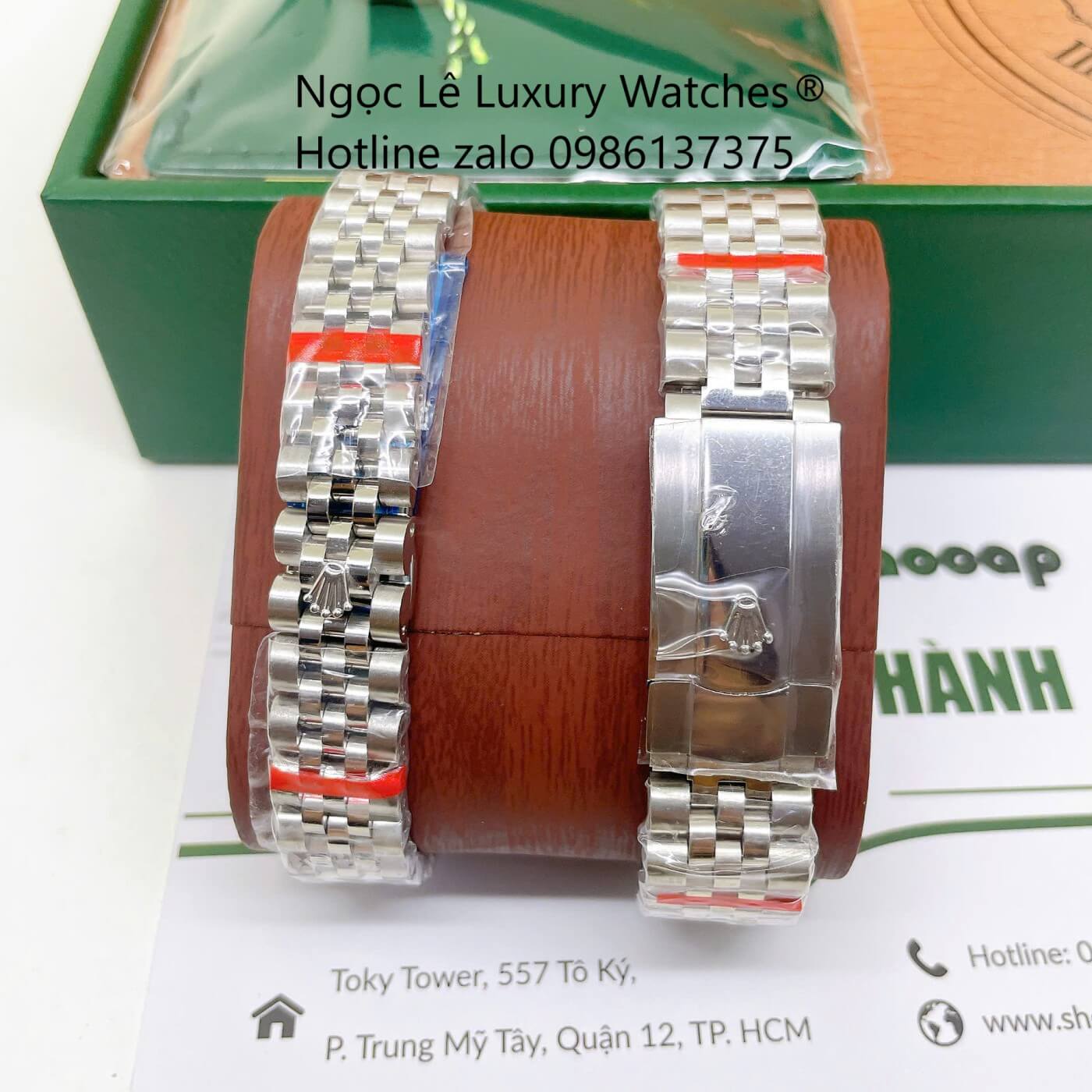 Đồng Hồ Cặp Rolex Datejust Dây Demi Vàng Hồng Mặt Nâu Size 31mm - 41mm Quartz - Niềng Khía