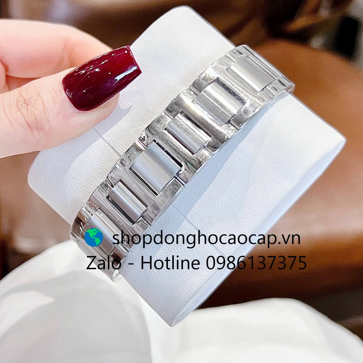Đồng hồ Cartier Ballon Bleu dây thép bạc, đồng hồ Cartier nữ mặt số la mã size 36mm - Quartz Thụy Sĩ
