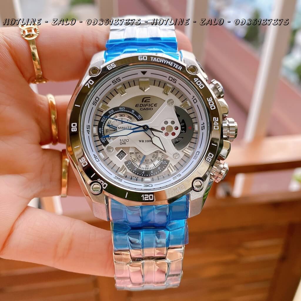 Đồng Hồ Nam Casio Edifice EF-550D 46mm Quartz Vỏ Bạc