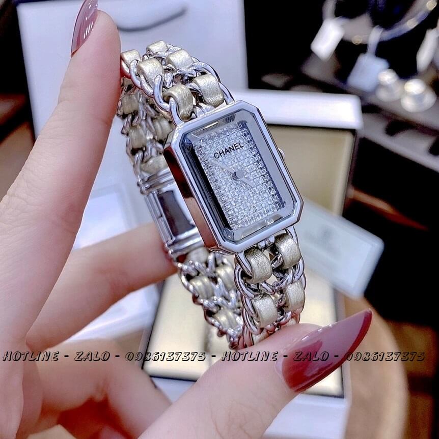 Đồng Hồ Nữ Chanel Première Diamond Dây Xích Mặt Trắng