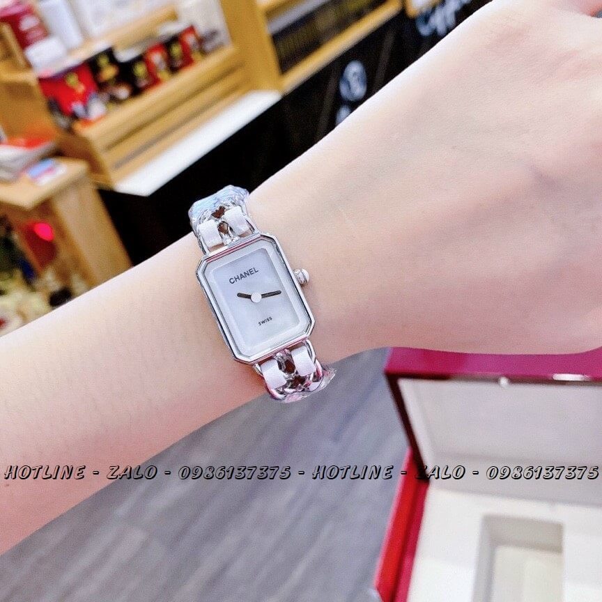 Đồng Hồ Nữ Chanel Première Xích Trắng Silver 20x28mm