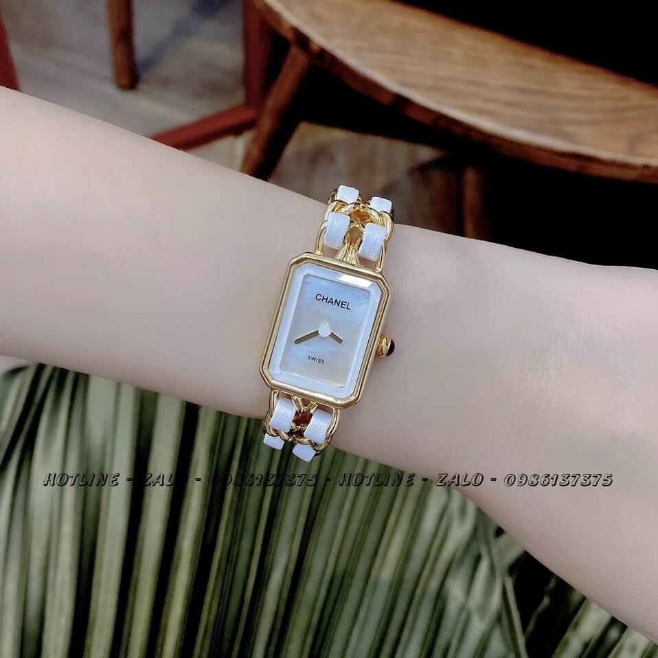 Đồng Hồ Nữ Chanel Première Xích Trắng Gold 20x28mm