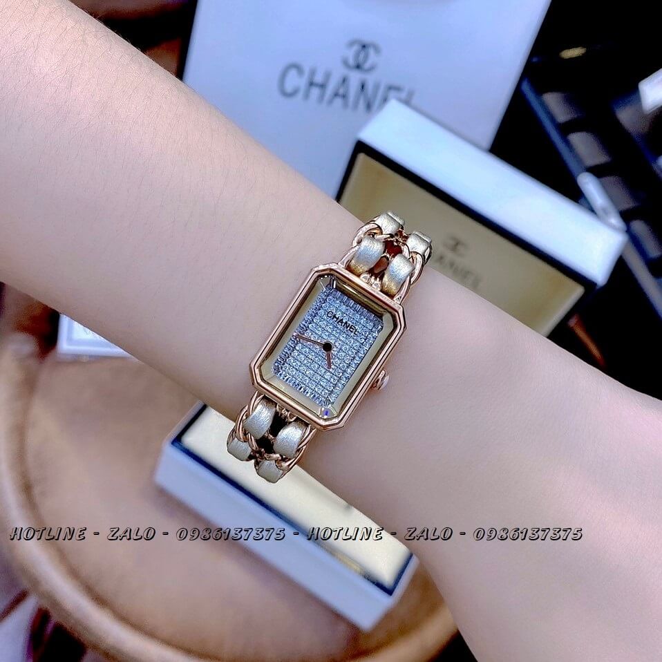 Đồng Hồ Nữ Chanel Première Diamond Dây Xích Rose Gold 20x28m