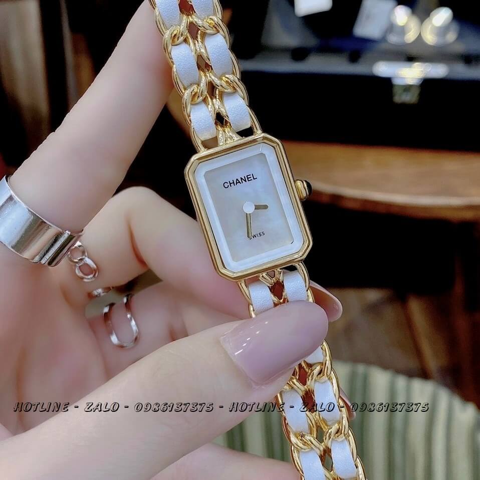 Đồng Hồ Nữ Chanel Première Dây Xích Trắng Gold 20x28mm