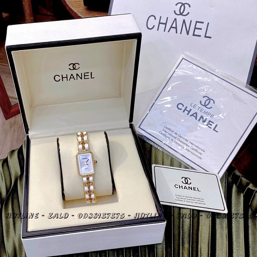 Đồng Hồ Nữ Chanel Première Xích Trắng Gold 20x28mm