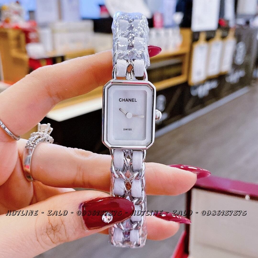 Đồng Hồ Nữ Chanel Première Xích Trắng Silver 20x28mm