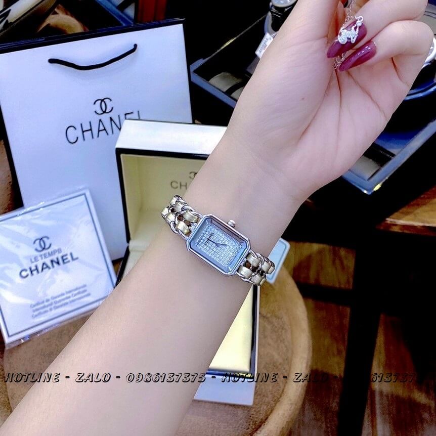 Đồng Hồ Nữ Chanel Première Diamond Dây Xích Mặt Trắng