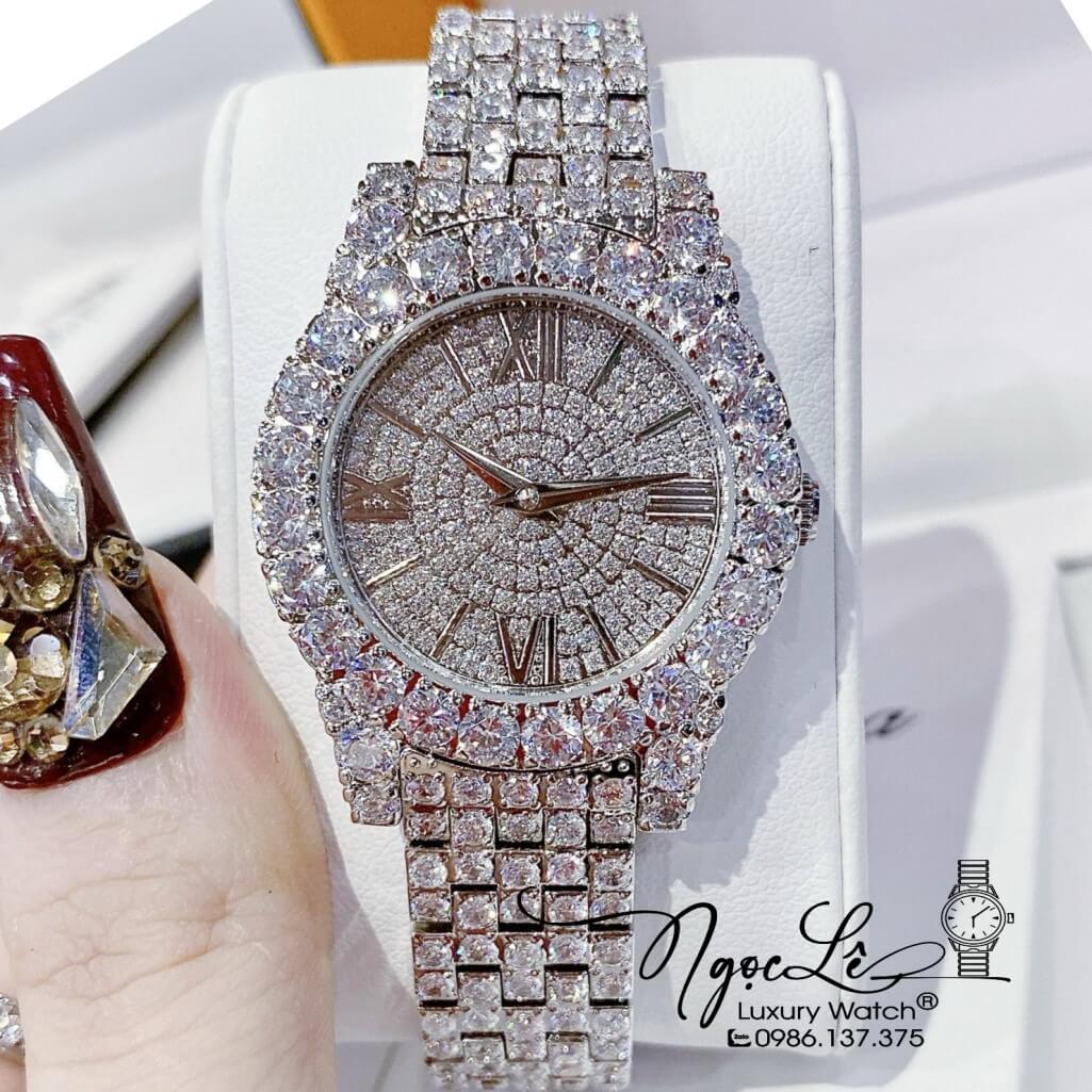 Đồng Hồ Chopard Nữ Dây Thép Màu Silver Đính Đá 31mm