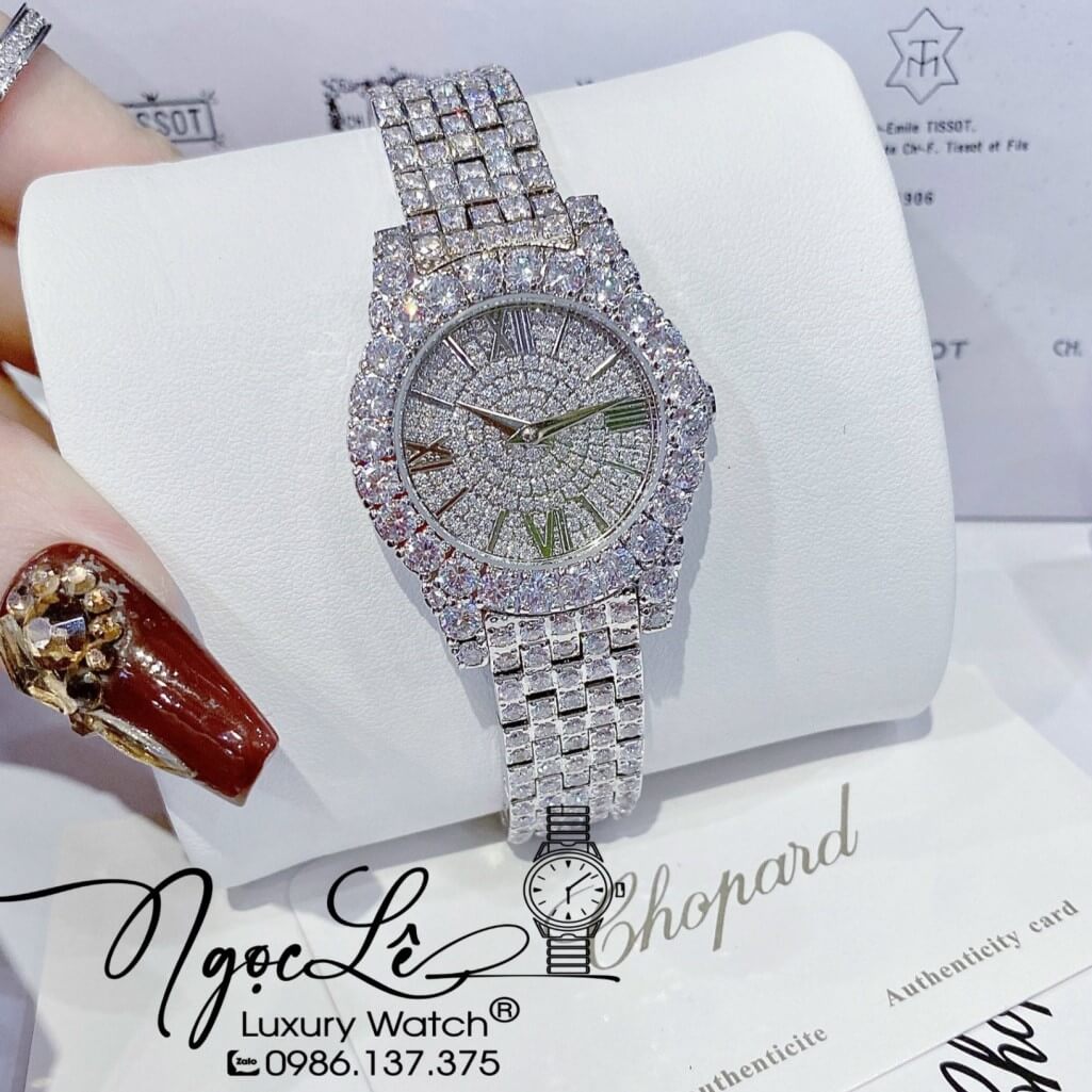 Đồng Hồ Chopard Nữ Dây Thép Màu Silver Đính Đá 31mm