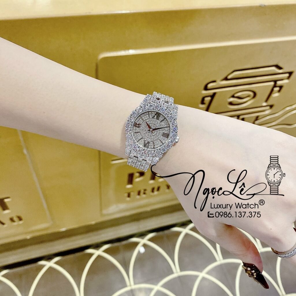 Đồng Hồ Chopard Nữ Dây Thép Màu Silver Đính Đá 31mm