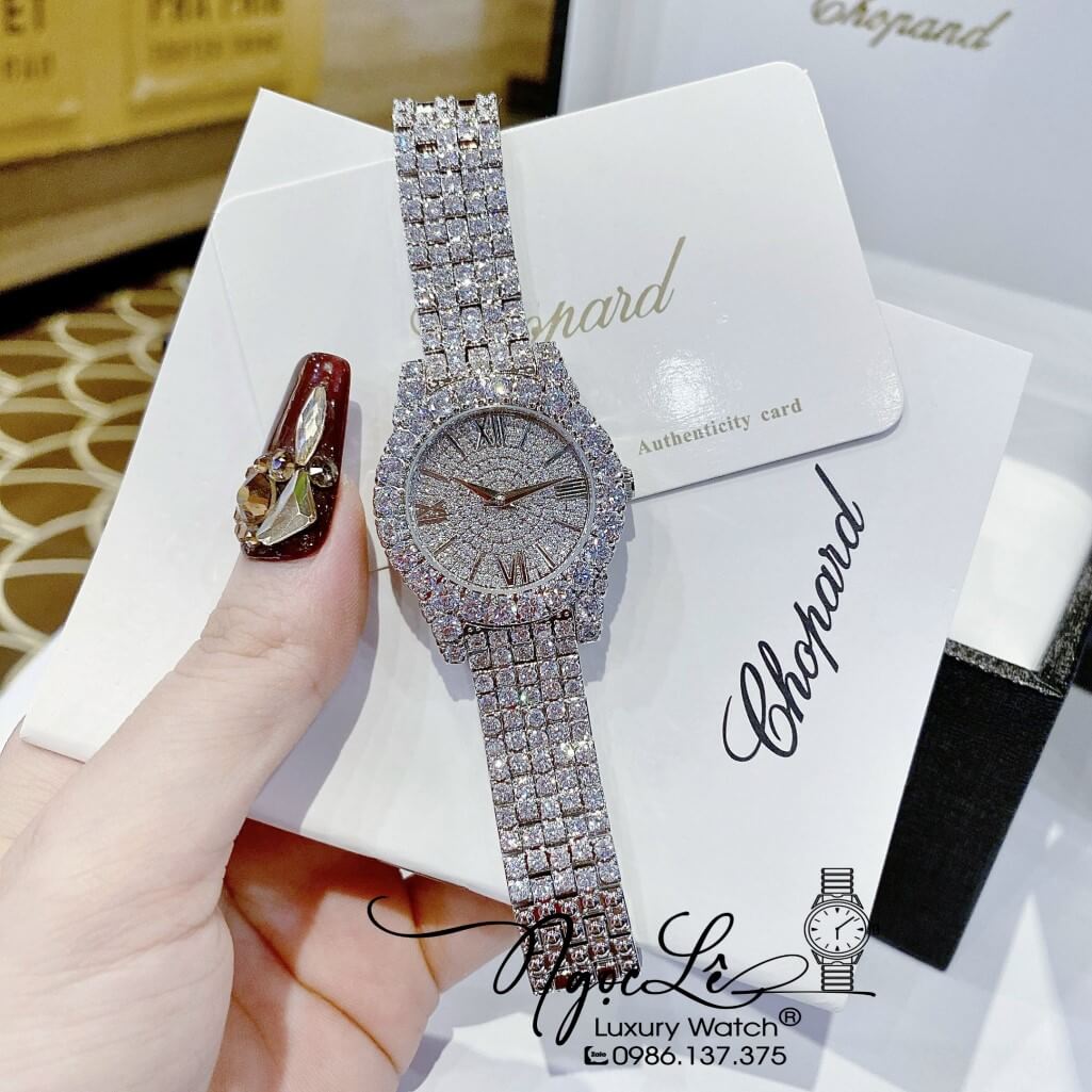 Đồng Hồ Chopard Nữ Dây Thép Màu Silver Đính Đá 31mm