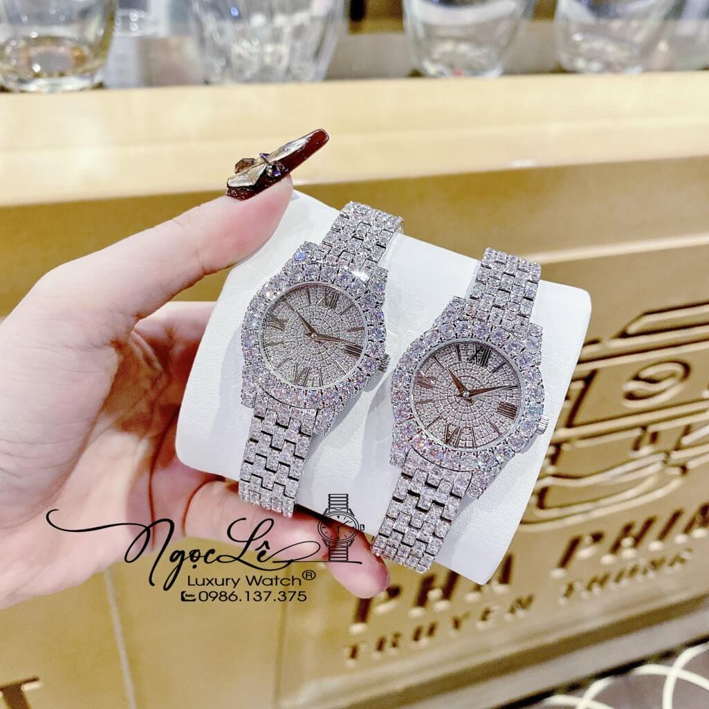 Đồng Hồ Chopard Nữ Dây Thép Màu Silver Đính Đá 31mm