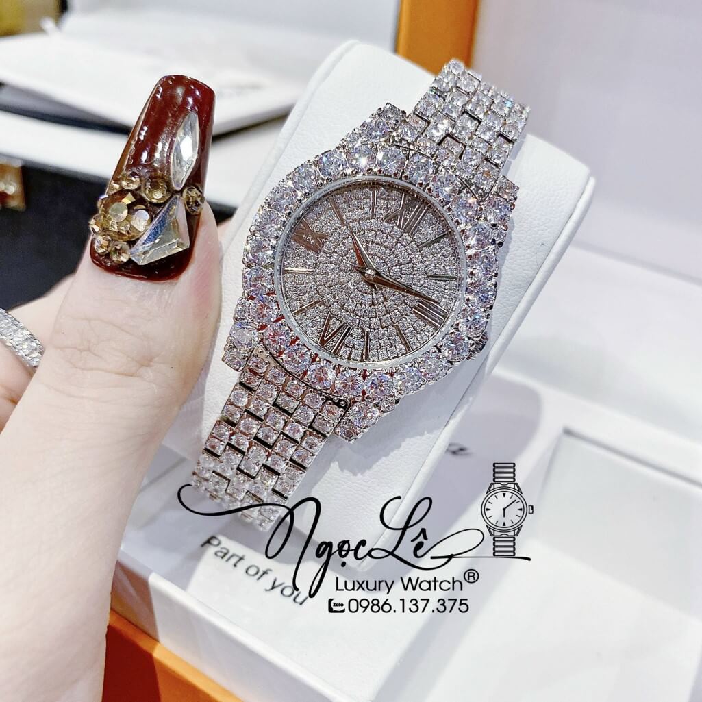 Đồng Hồ Chopard Nữ Dây Thép Màu Silver Đính Đá 31mm