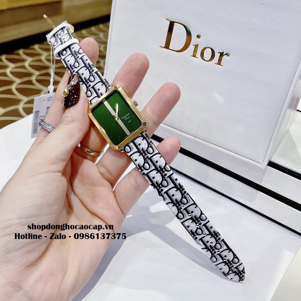 Đồng Hồ Nữ Christian Dior Malice Dây Da Dior Xám Mặt Xanh 30mm