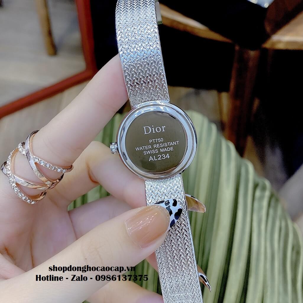 Đồng Hồ Nữ Christian Dior Dây Mesh Silver Mặt Xà Cừ 30mm