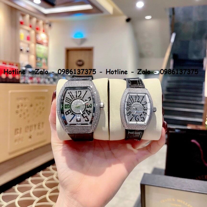 Đồng Hồ Franck Muller Cặp V32 - V45 Siêu Cấp Silicon Đen