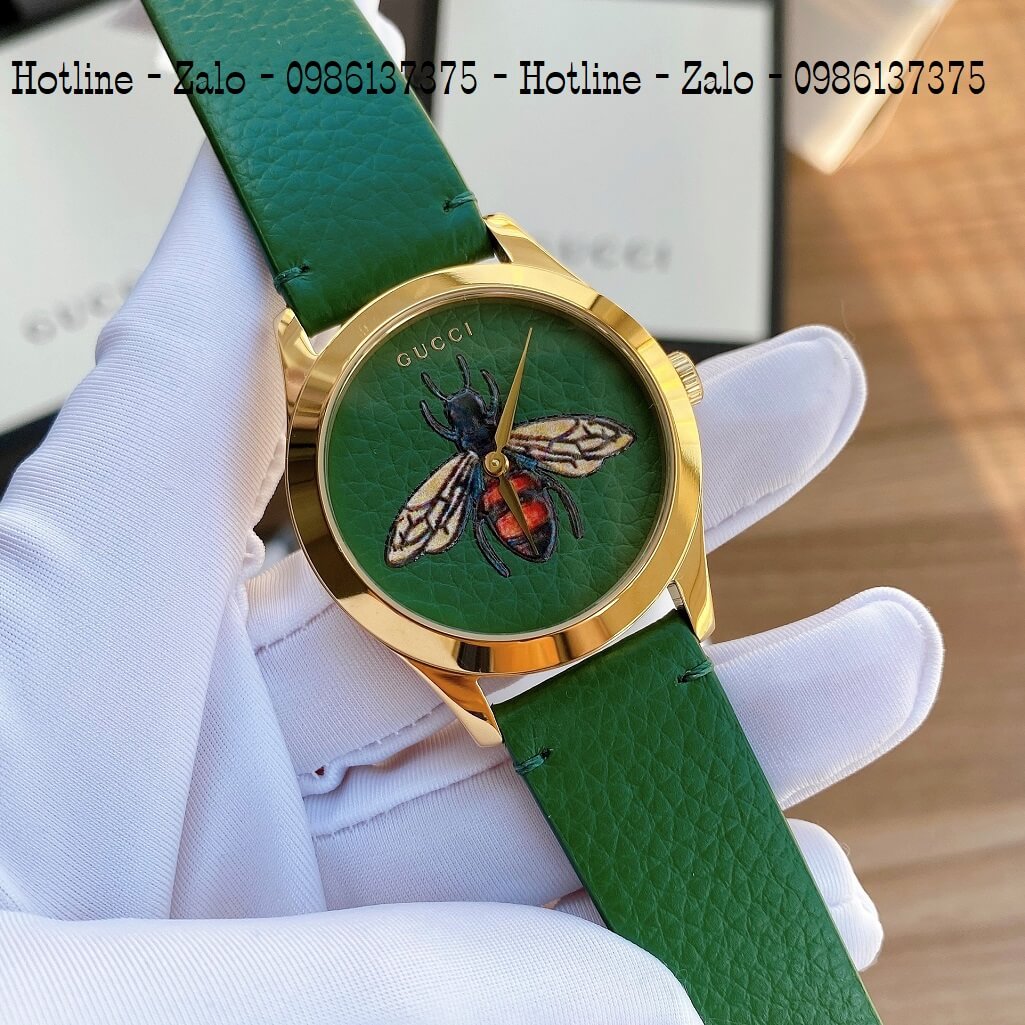 Đồng Hồ Gucci G-Timeless Emerald Green with Bee Motif Dial YA1264065