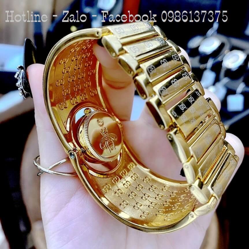 Đồng Hồ Gucci Twirl Nữ Dáng Lắc Tay Màu Vàng Gold Cao Cấp Size 23mm