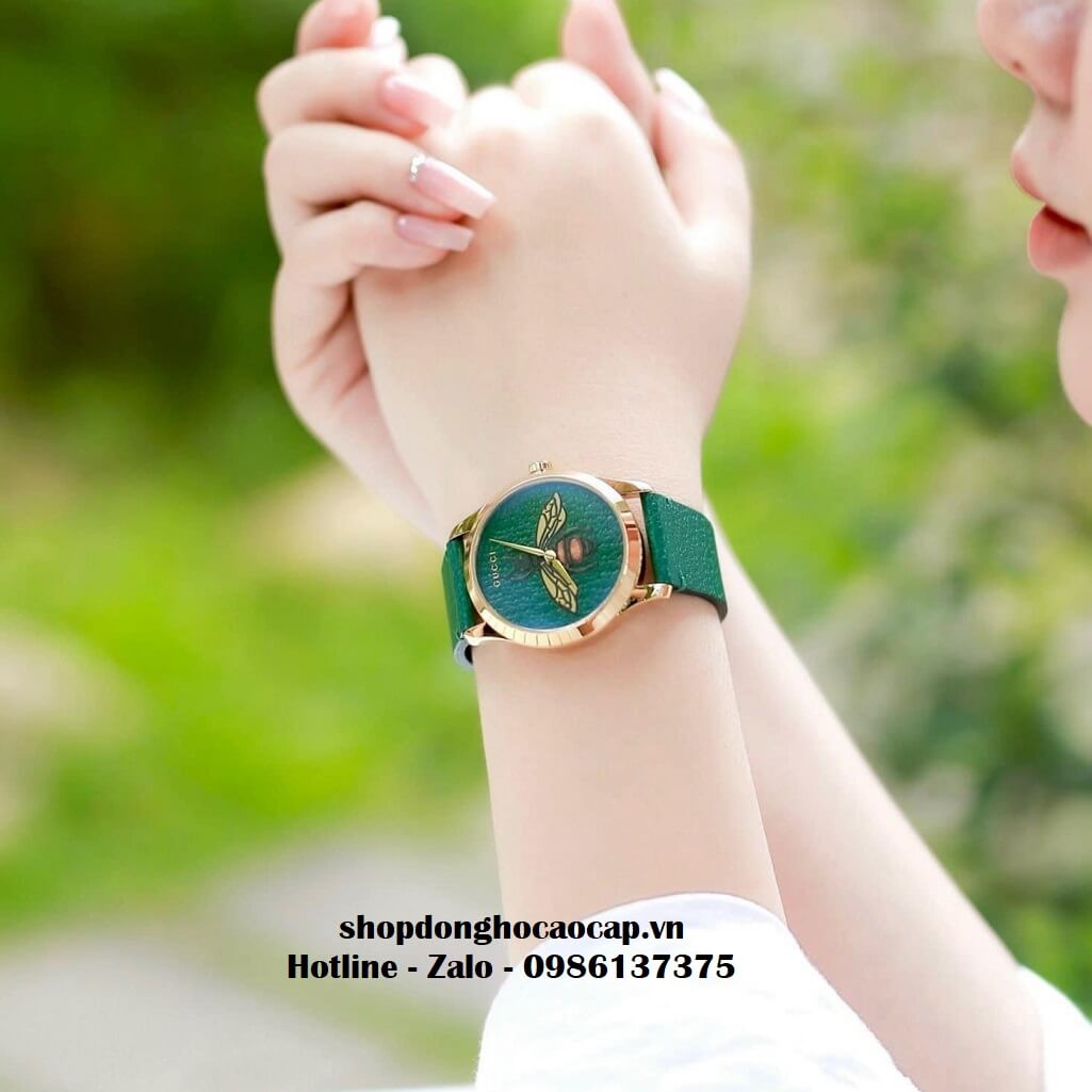 Đồng Hồ Gucci G-Timeless Emerald Green with Bee Motif Dial YA1264065