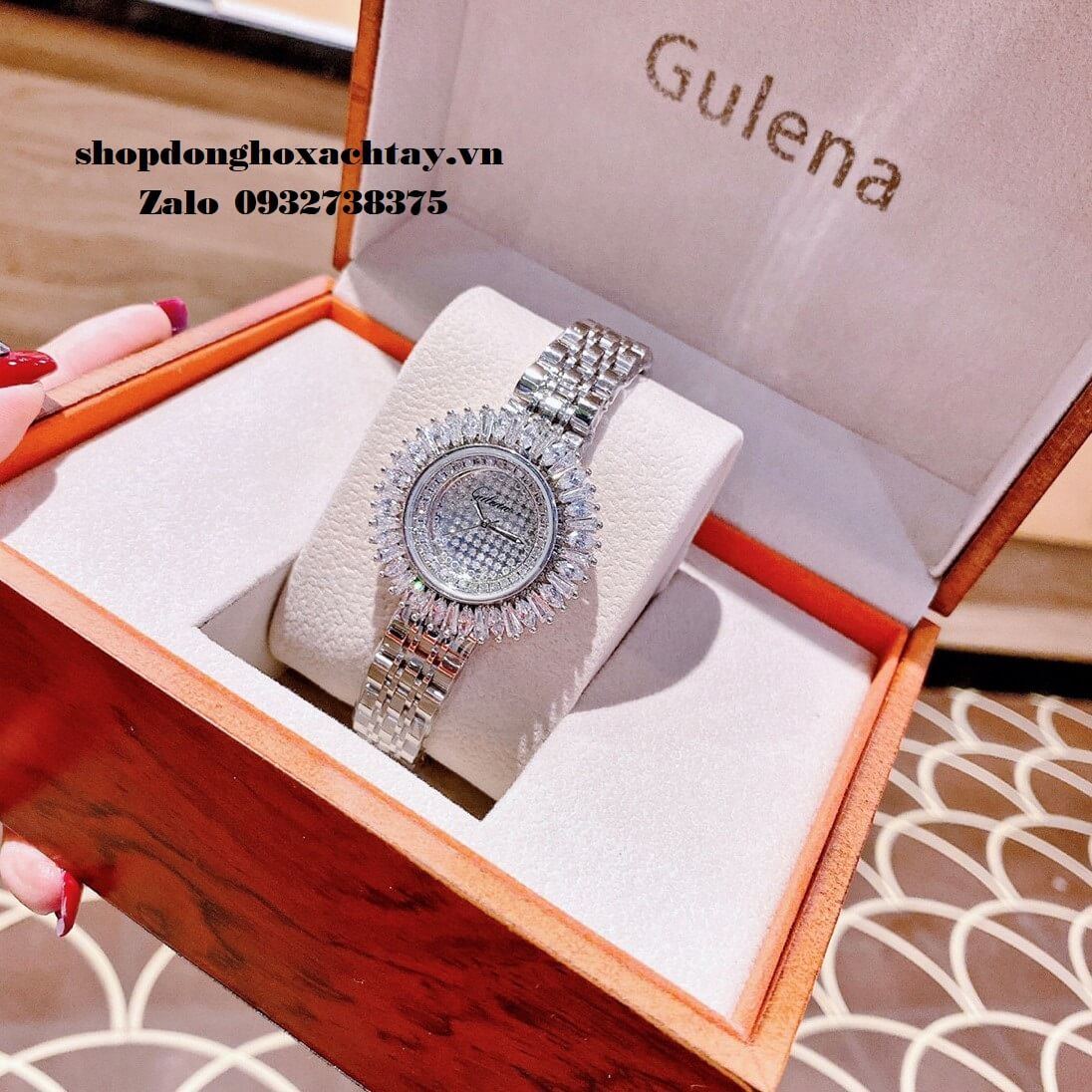 Đồng Hồ Nữ Gulena Vàng Chính Hãng 36mm Mặt Hoa Hướng Dương