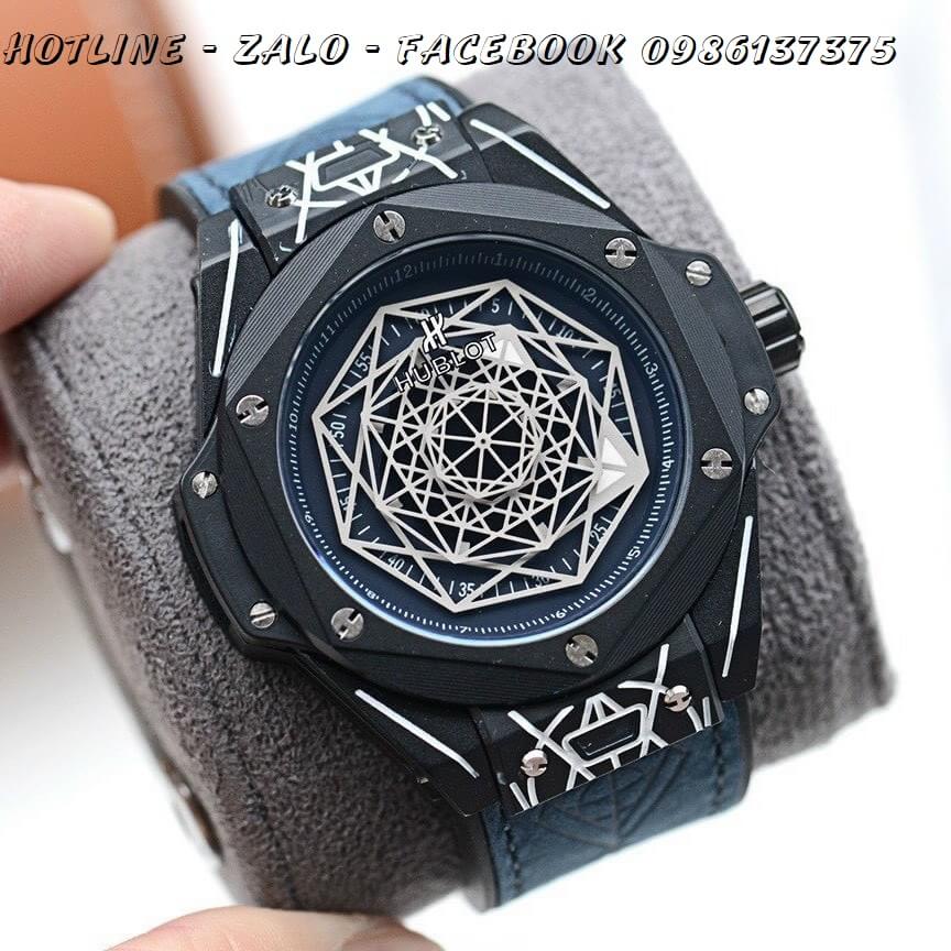 Đồng Hồ Nam Hublot Big Bang Automatic Da Silicon Xanh 45mm