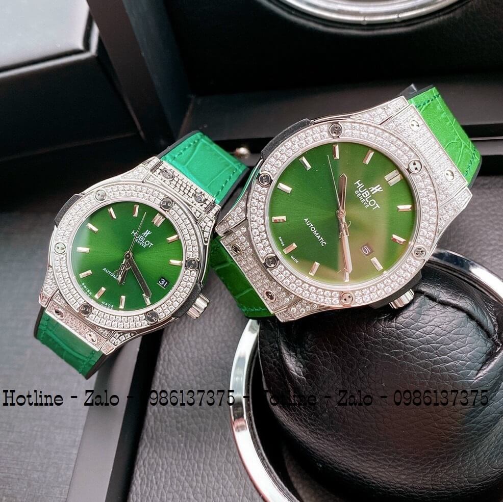 Đồng Hồ Hublot Automatic Siêu Cấp Silicon Xanh Lá 42mm