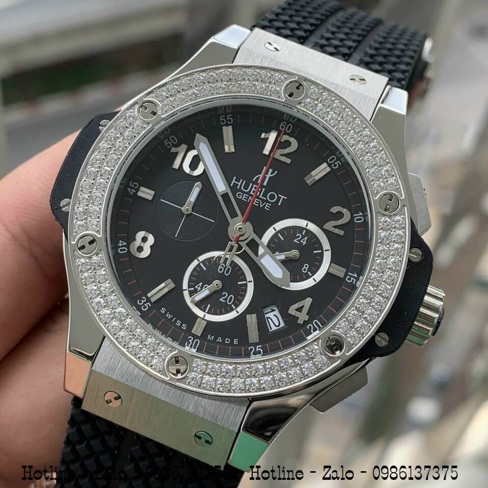 Đồng Hồ Hublot Big Bang Diamonds Silicon Silver 44mm Siêu Cấp