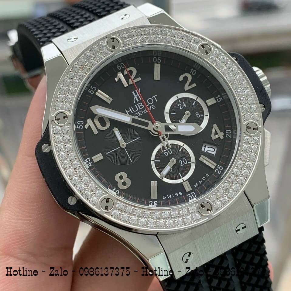 Đồng Hồ Hublot Big Bang Diamonds Silicon Silver 44mm Siêu Cấp