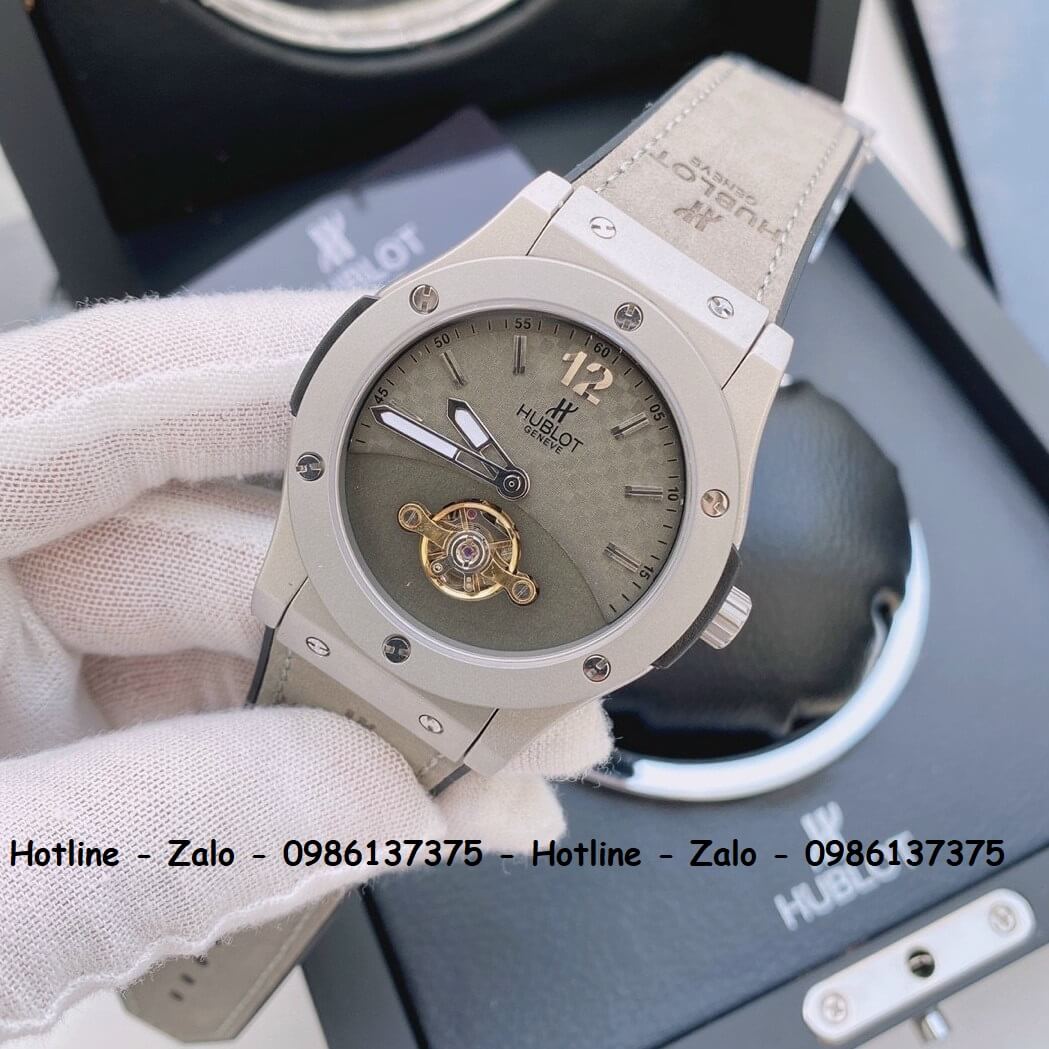 Đồng Hồ Hublot Automatic Nam Siêu Cấp Dây Da Silicon Xám