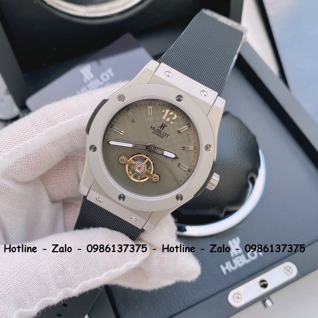 Đồng Hồ Hublot Automatic Nam Siêu Cấp Dây Silicon Đen 42mm