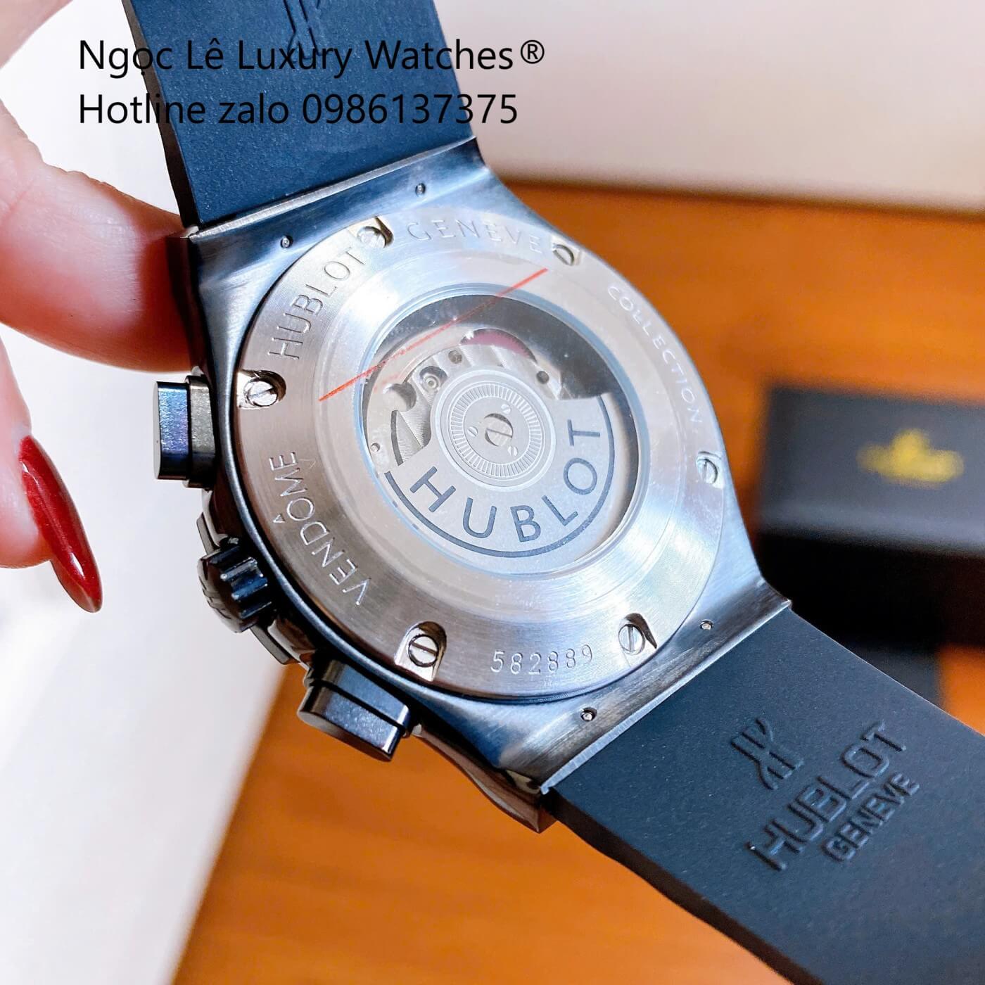 Đồng Hồ Nam Hublot Classic Fusion Automatic Dây Cao Su Đen Vỏ Thép Đen Size 42mm