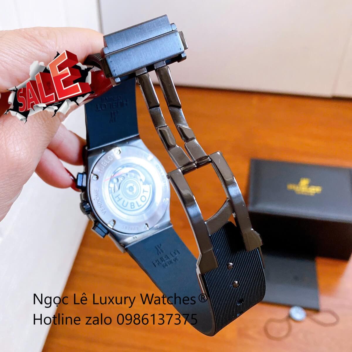 Đồng Hồ Nam Hublot Classic Fusion Automatic Dây Cao Su Đen Vỏ Thép Đen Size 42mm