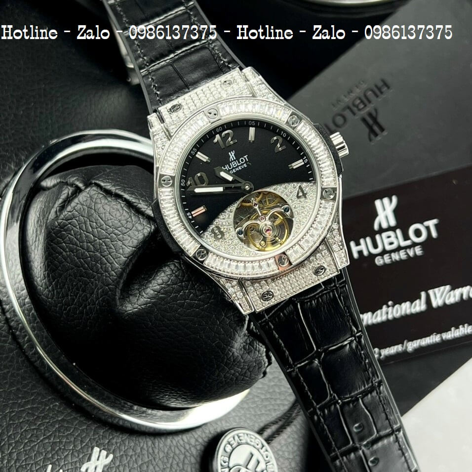 Đồng Hồ Hublot Fusion Diamond Automatic Nam 42mm - Silver Mặt Đen