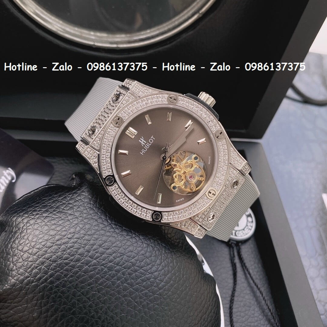 Đồng Hồ Hublot Classic Fusion Automatic Nam Dây Silicon Xám 42mm